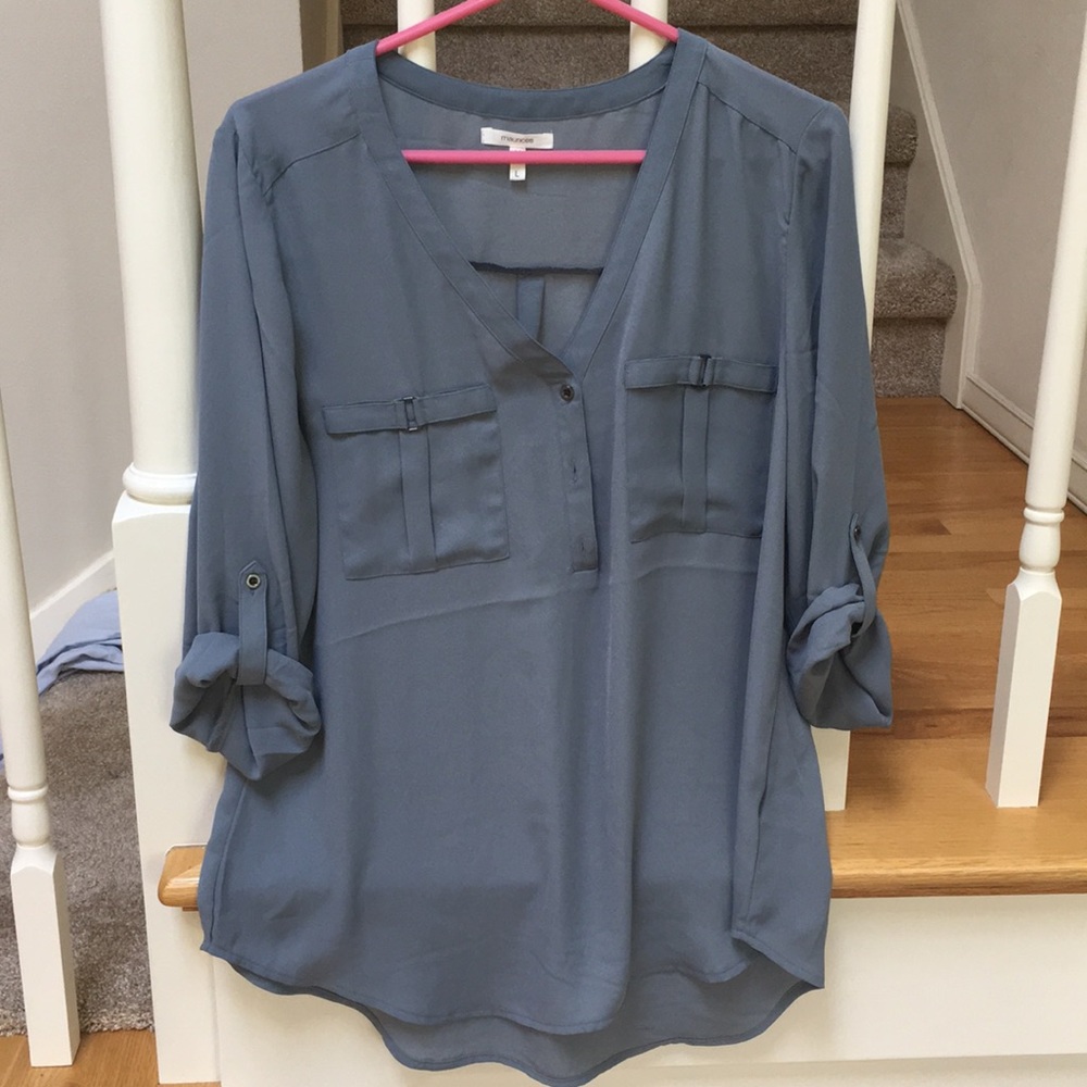 Steel grey blouse